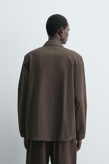 JACQUARD PYJAMA SHIRT - Brown by Zara - Image 2