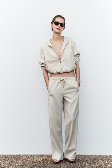 CALÇA COM CÓS ELÁSTICO - Cru da Zara