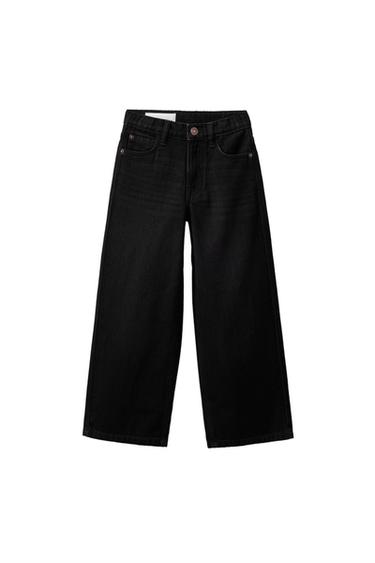 JEANS WIDE LEG - أسود الخاص بـ Zara