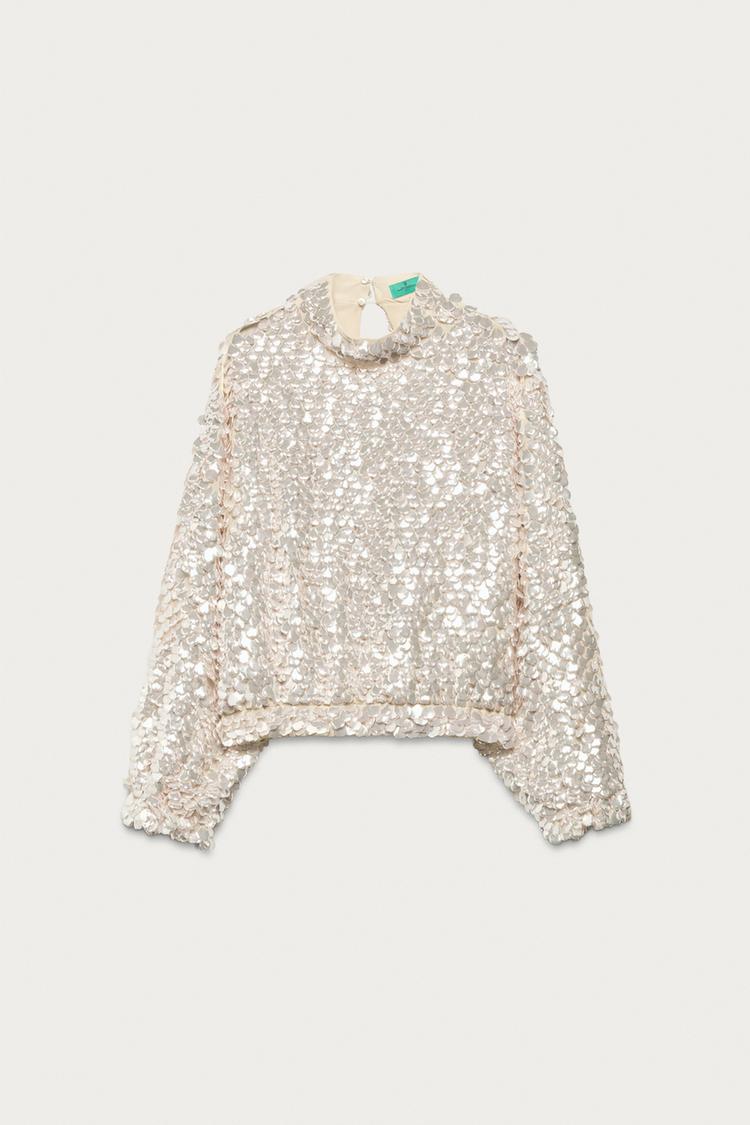 MARISA BERENSON X ZARA sequin TOP