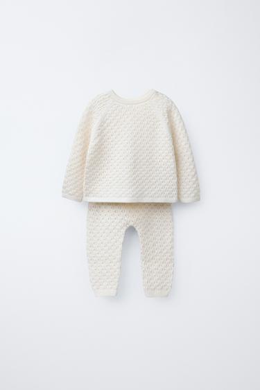 CONJUNTO PUNTO ALGODÓN SEDA - Crudo de Zara