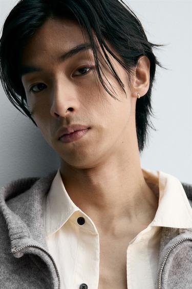 Zara 連帽針織開襟衫 - 灰色