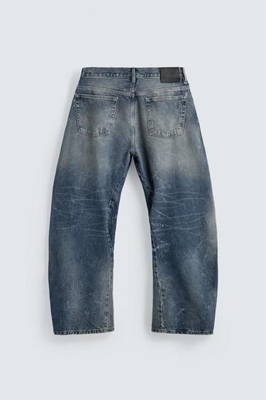 BARREL FIT JEANS WITH TWISTED SEAMS - Blue by Zara - Image 8