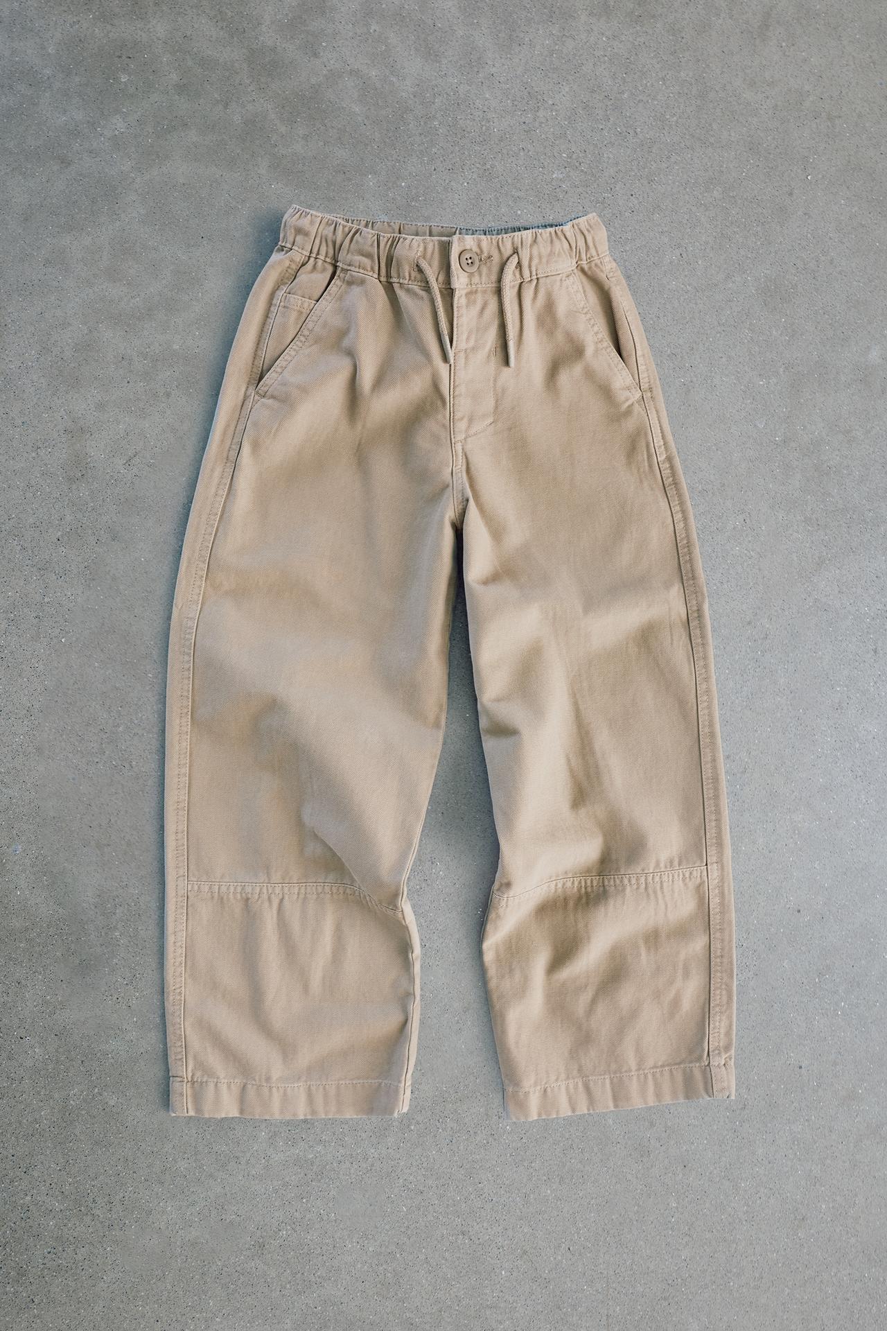 BAGGY CANVAS PANTS — Sand