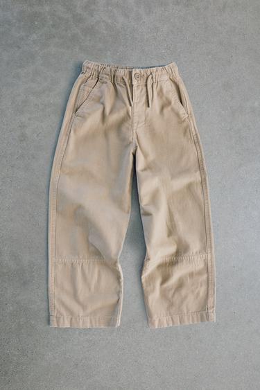 BAGGY CANVAS PANTS — Sand 1