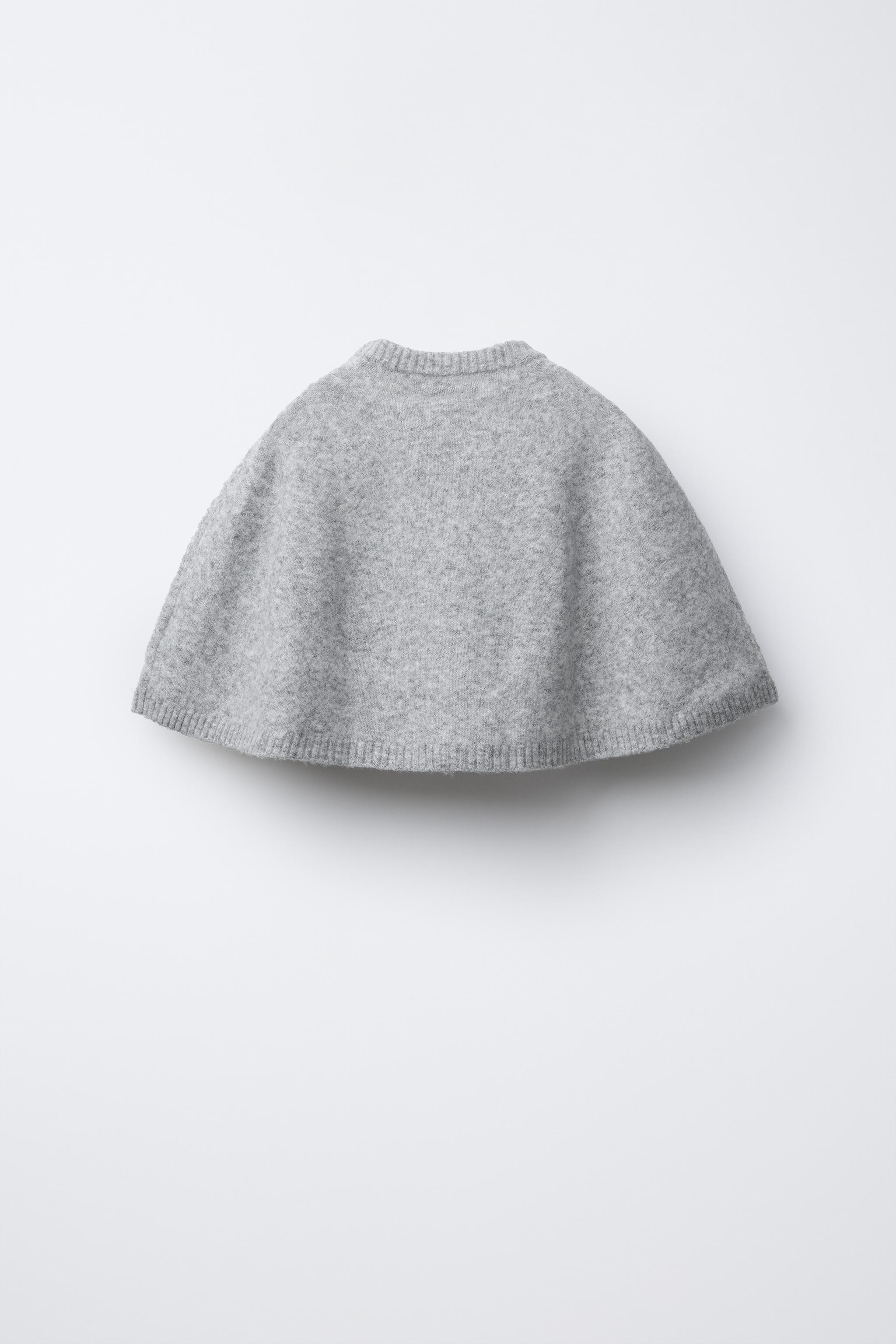 リボン付きケープポンチョ - グレー | ZARA Japan / 日本