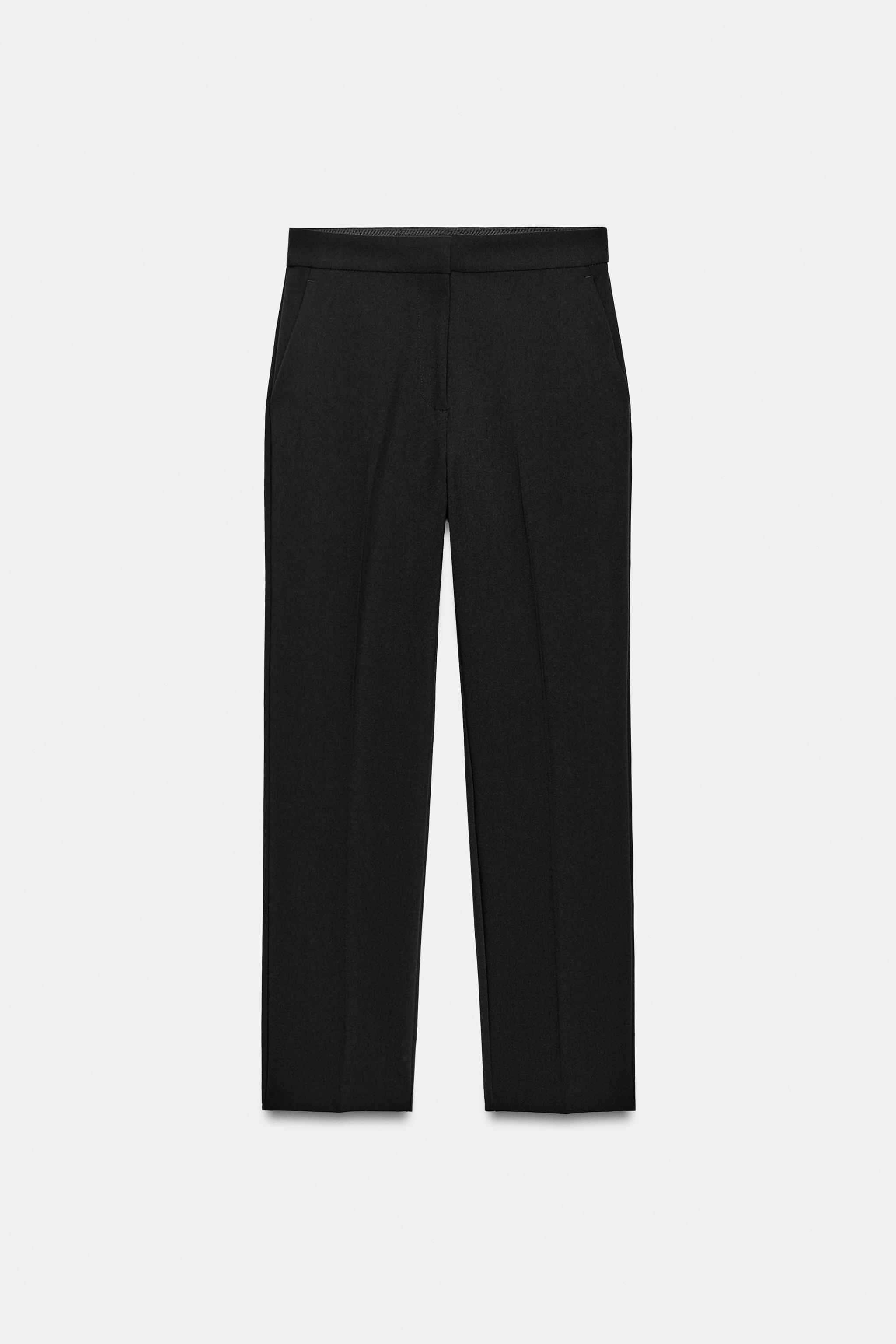 Zara ORTA BEL CROP FIT PANTOLON görsel 5