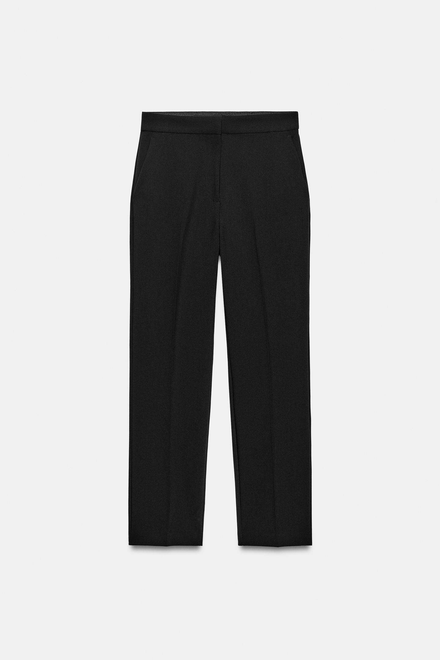 Женские брюки Zara Mid-Rise Ankle, цвет: Чёрный — фото 5