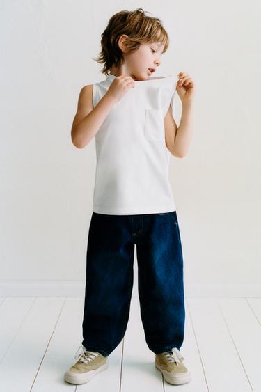 T-SHIRT UNI À POCHE - Blanc de Zara - Image 5