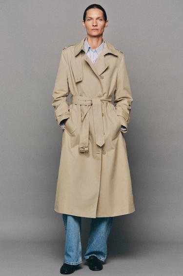 TRENCH CINTURÓN WATER REPELLENT ZW COLLECTION - Camel claro de Zara