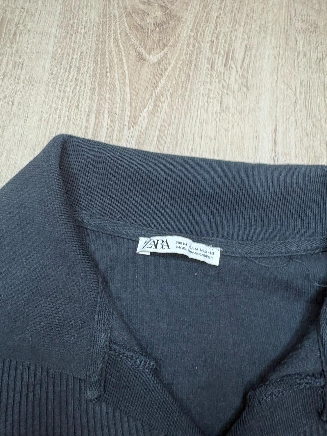 TEXTURED POLO SHIRT WITH RIBBED TRIMS - Image 3