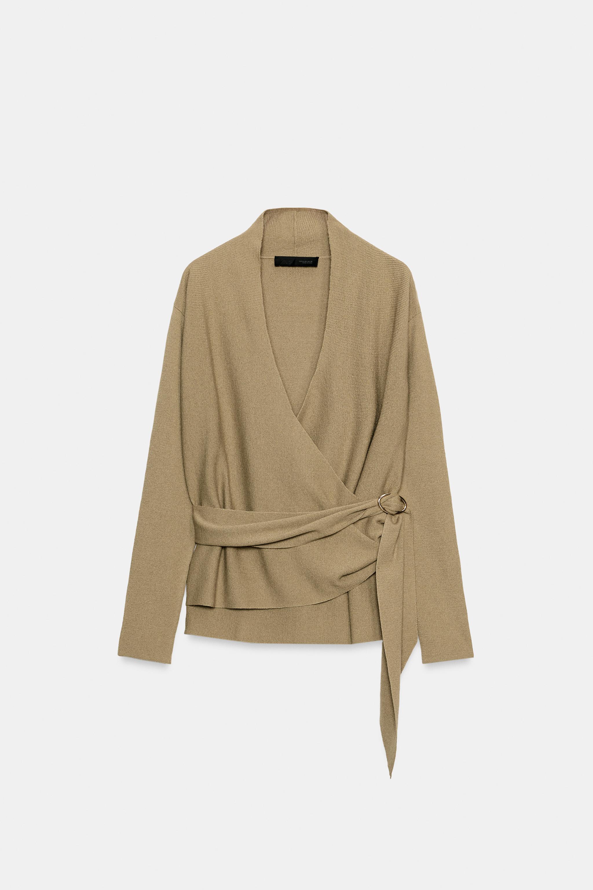 Женские кардиганы Zara WRAP CARDIGAN — фото 8