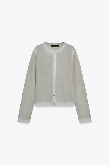 FADED EFFECT CARDIGAN - Grey by Zara - Image 4