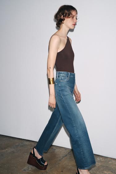 JEAN ZW COLLECTION JAMBES LARGES TAILLE HAUTE - Bleu de Zara - Image 6