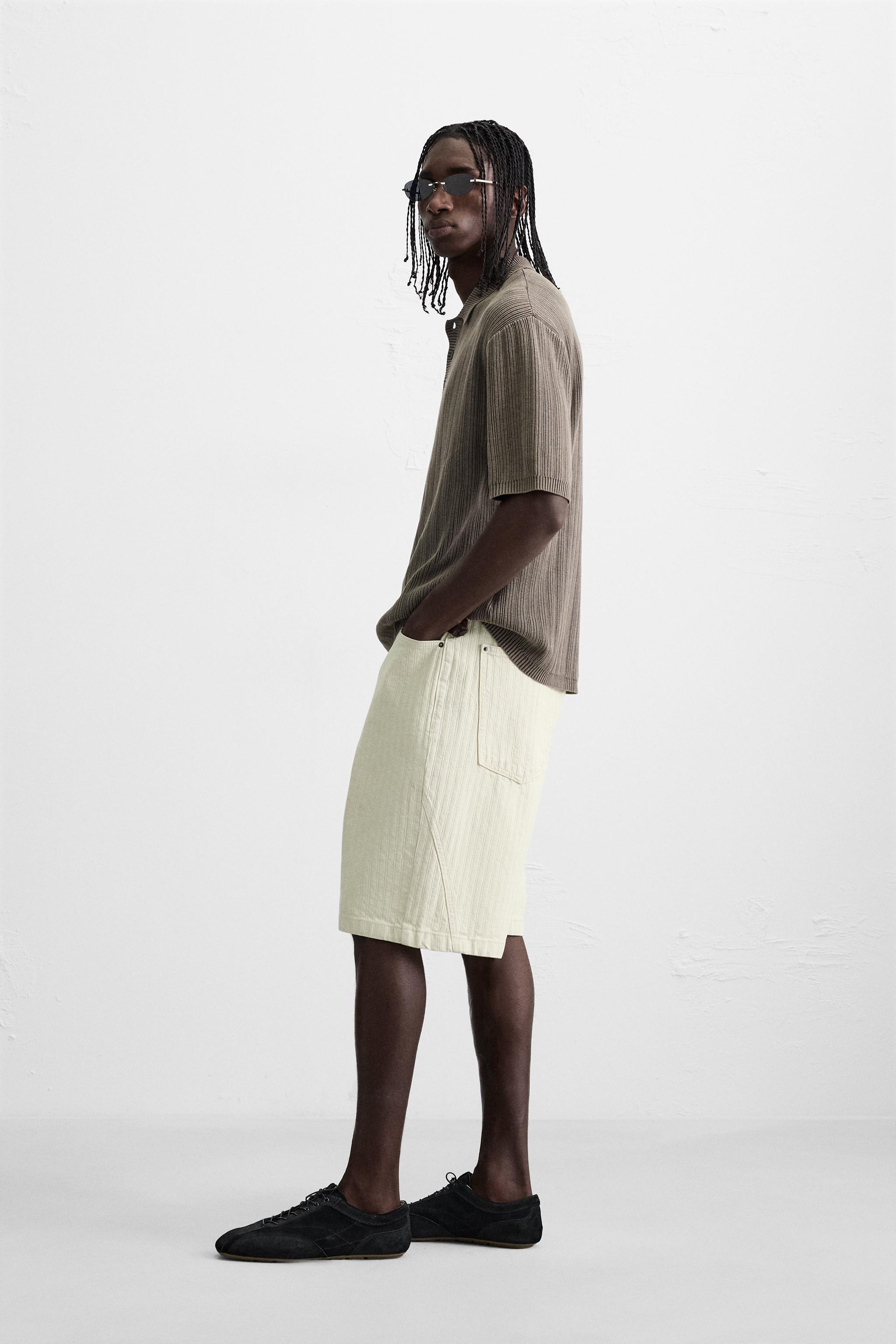 POLO EN MAILLE STRUCTURÉE DÉLAVÉE
