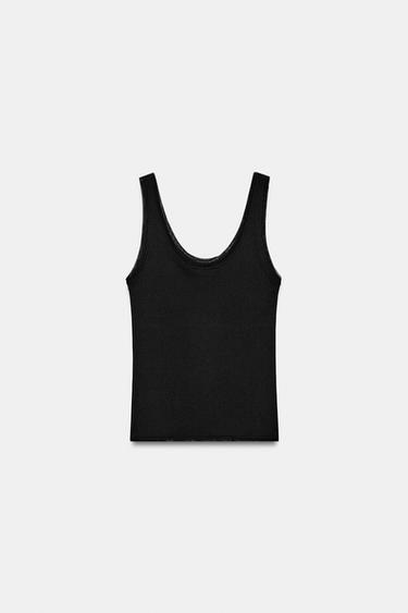 CONTRAST STRAP TOP - Black by Zara - Image 5
