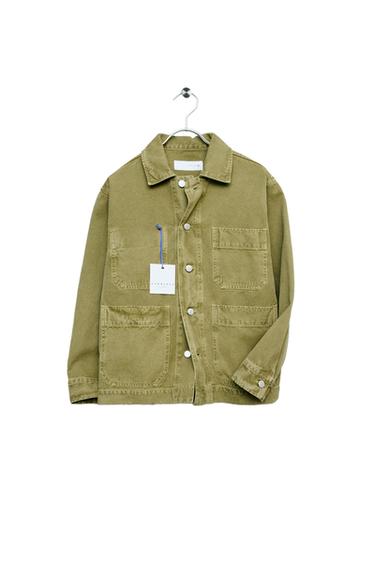 STORIESZ - PLATNENA JAKNA S PRELIVANJEM BARV - Zelena od Zare