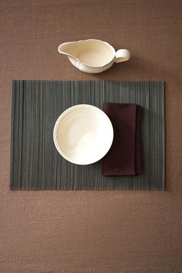 Zara BAMBOO PLACEMAT (PACK OF 2) - Gray marl