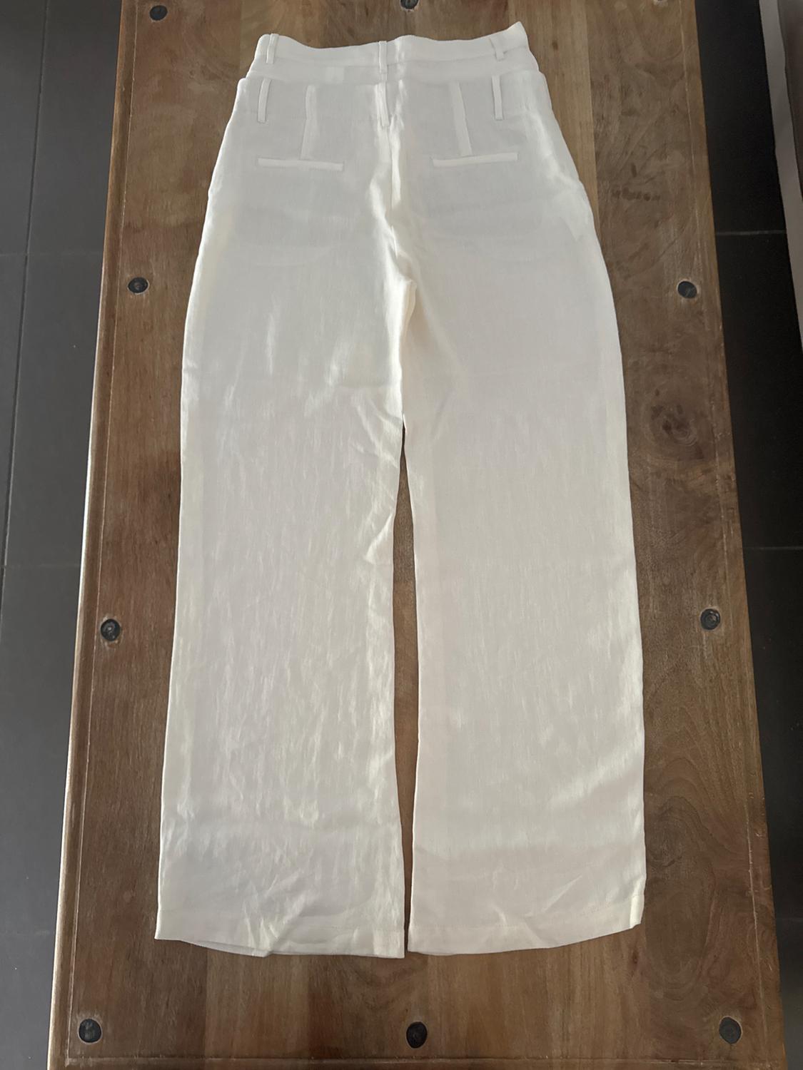 DOUBLE-WAIST LINEN BLEND TROUSERS - Image 2