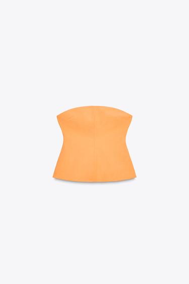 TOP BUSTIER FENTE - Mandarine de Zara - Image 5