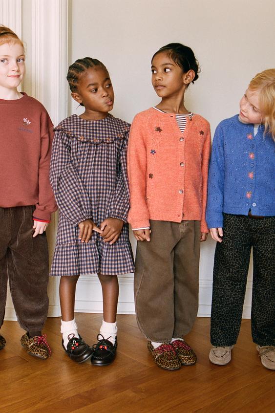 SUDADERA FLORES BORDADO - Teja de Zara - Imagen 0