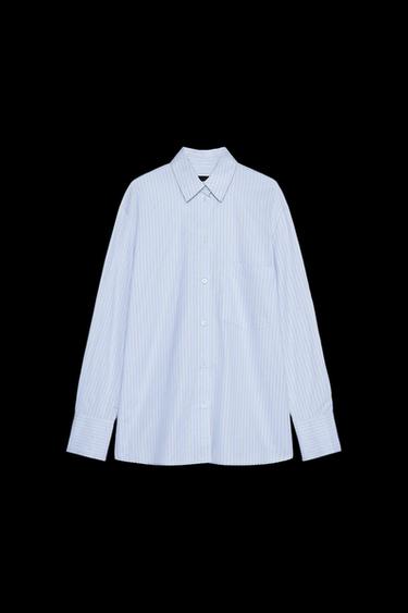 CAMISA OVERSIZE RAYAS ZW COLLECTION - rayas de Zara