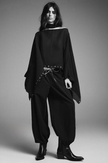 CALÇA TRF BOMBACHO - Preto da Zara