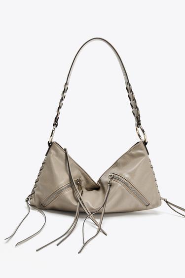ZIPPED SHOULDER BAG - Grey by Zara
