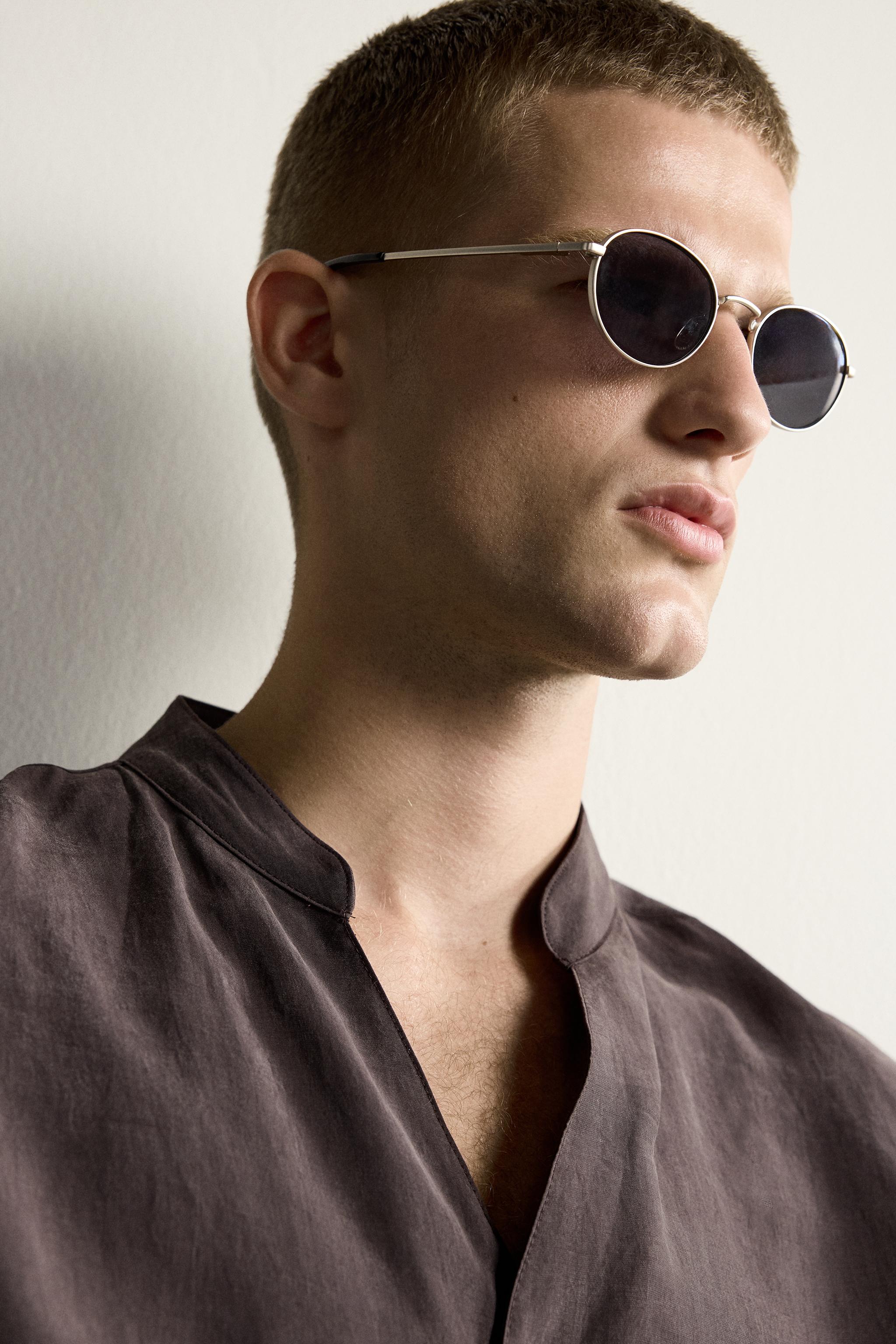 Zara RELAXED FIT DÖKÜMLÜ GÖMLEK görsel 5