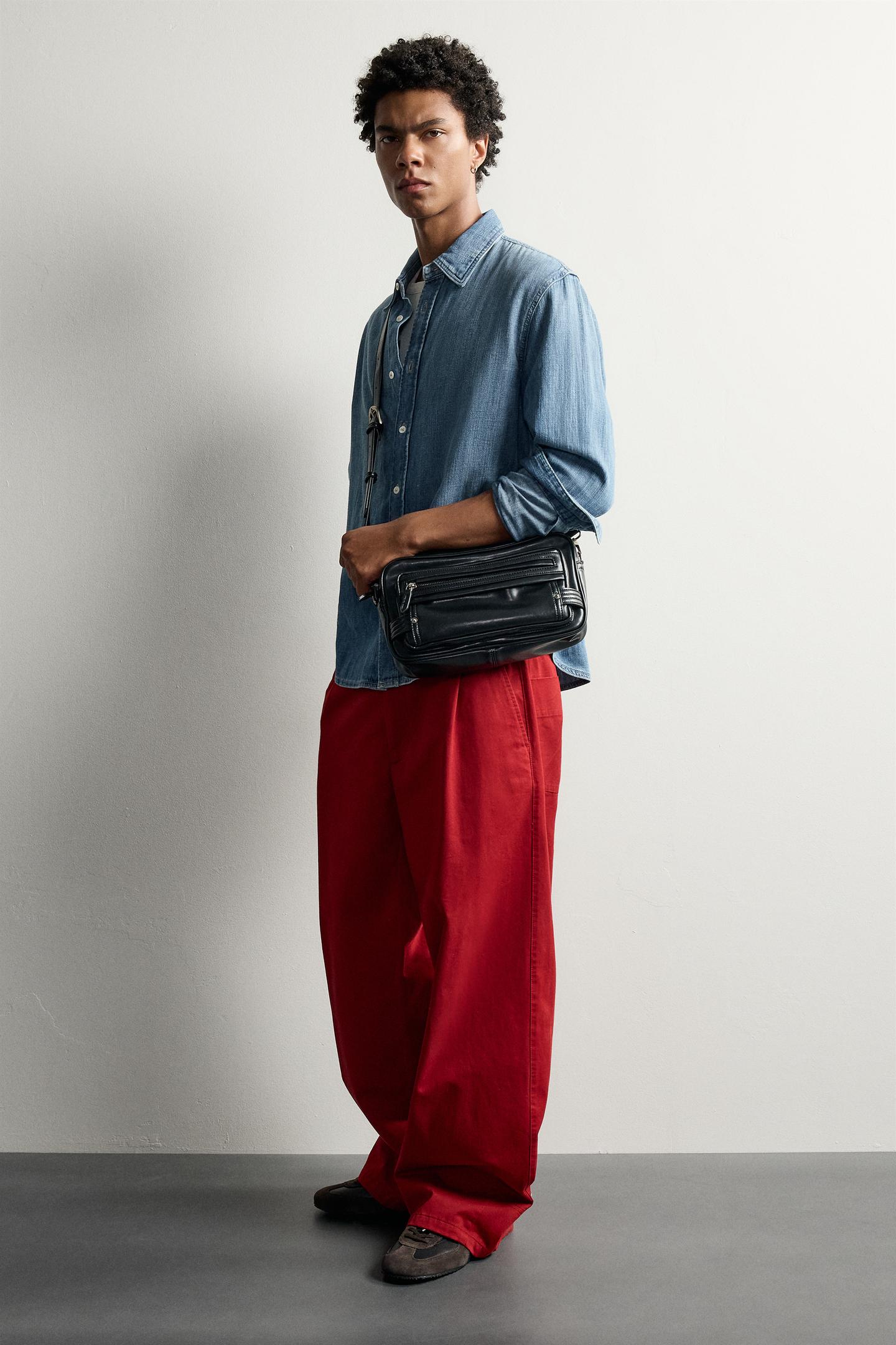 Мужская сумка Zara Soft Crossbody, цвет: Чёрный — фото 2