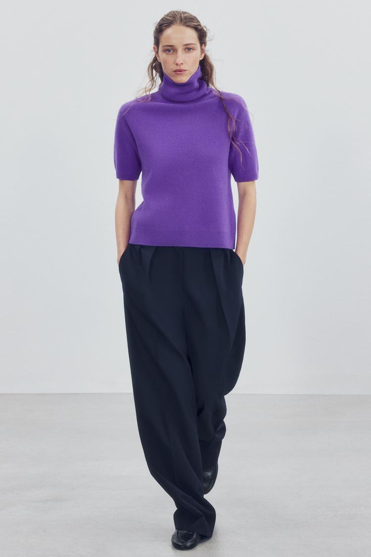 100% WOOL SHORT SLEEVE JUMPER