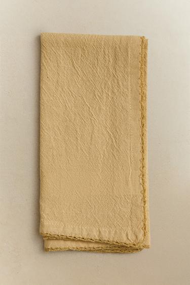 LOT DE SERVIETTES DE TABLE UNIES EN FIL TEINTÉ (LOT DE 2) - Jaune de Zara