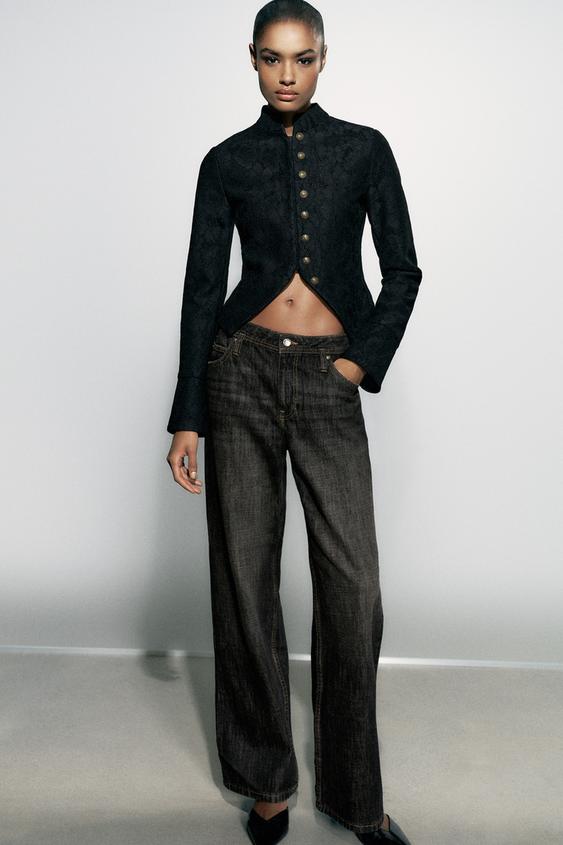 JACKE IN WILDLEDEROPTIK MIT SPITZE - Schwarz von Zara - Bild 0