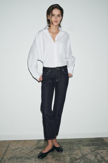 ZW COLLECTION CIGARETTE MID-WAIST JEANS - Blue by Zara