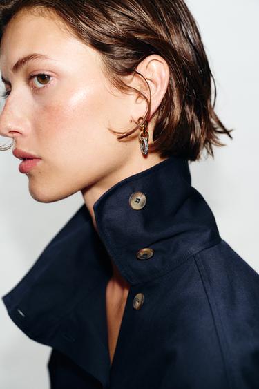 HIGH-NECK SHIRT - Blue by Zara - Image 3