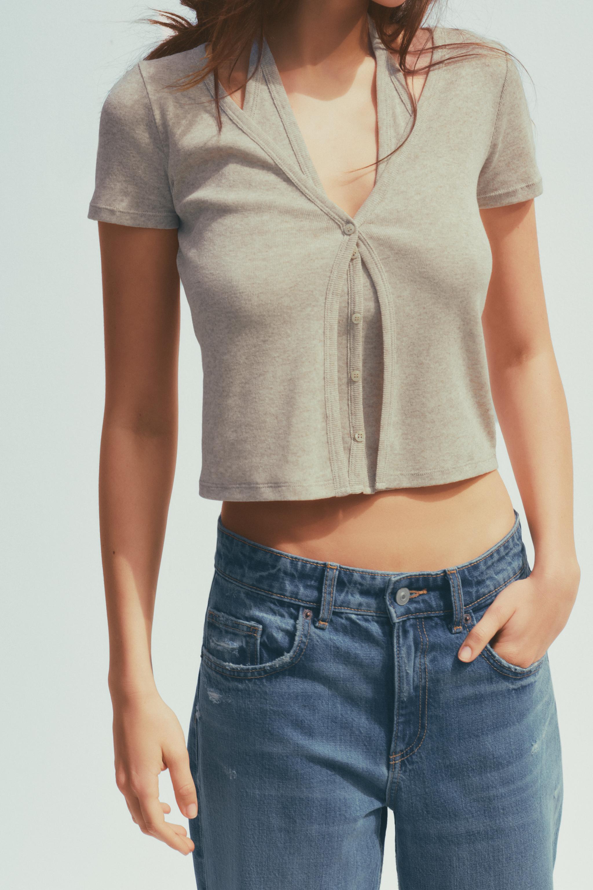 Vネックシャツ - レディース | ZARA 日本