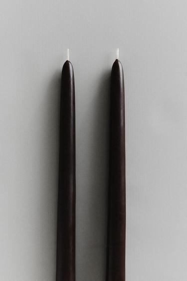 DECORATIVE CANDLESTICK CANDLES (SET OF 2) I COLIN KING - Black by Zara
