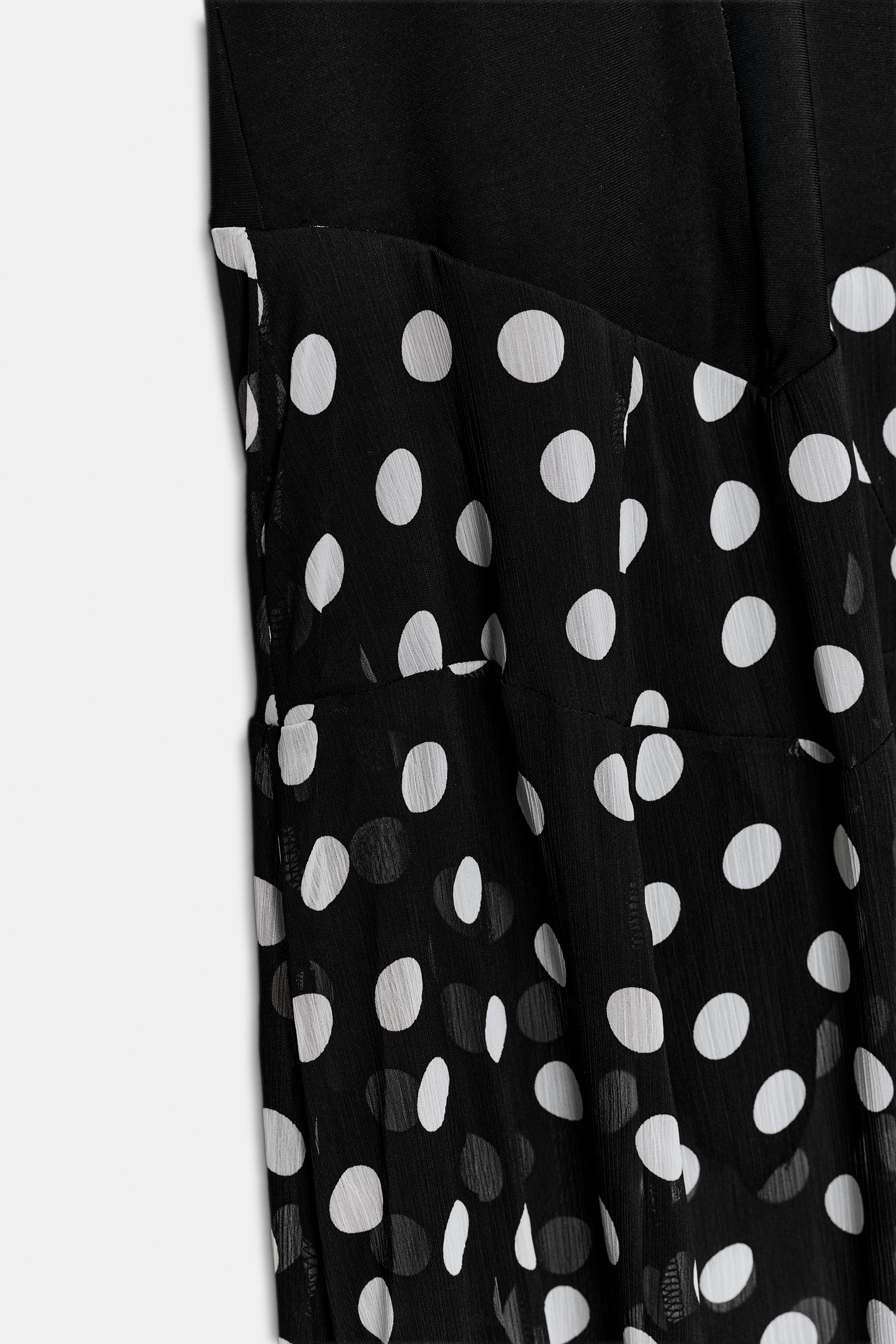 POLKA DOT COMBINATION DRESS