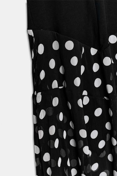 ROBE BIMATIÈRE À POIS - Noir de Zara - Image 9