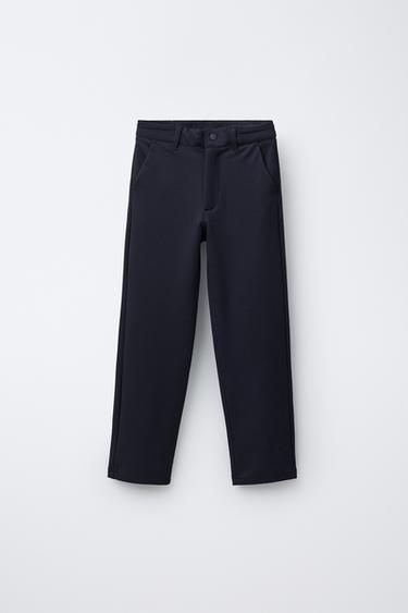 RIBBED WAIST TROUSERS - Navy blue by Zara
