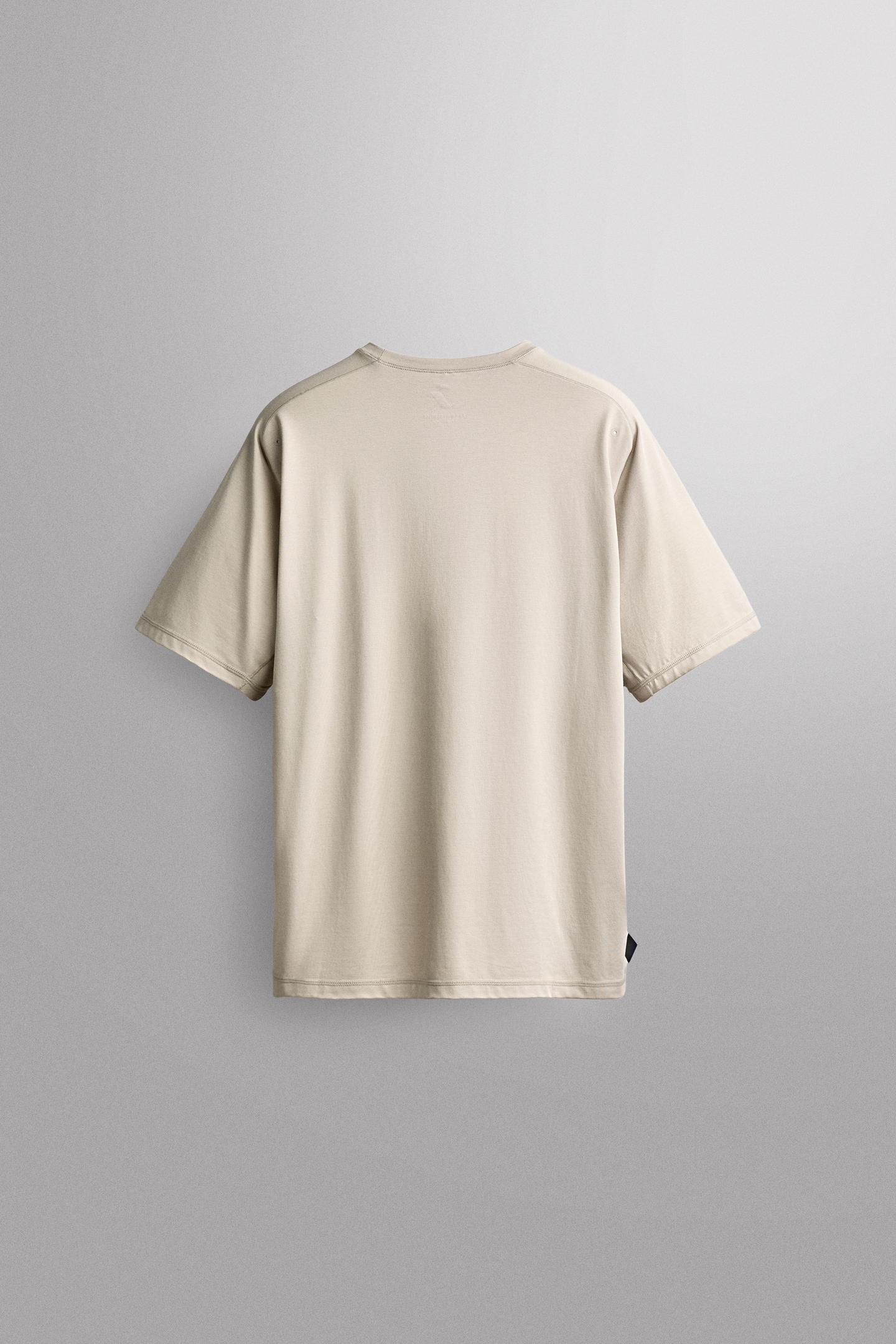 Мужская футболка Zara Technical Training, цвет: Тёмный верблюжий — фото 8