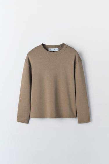 LIMITED EDITION PLAIN T-SHIRT - Brown / Taupe by Zara