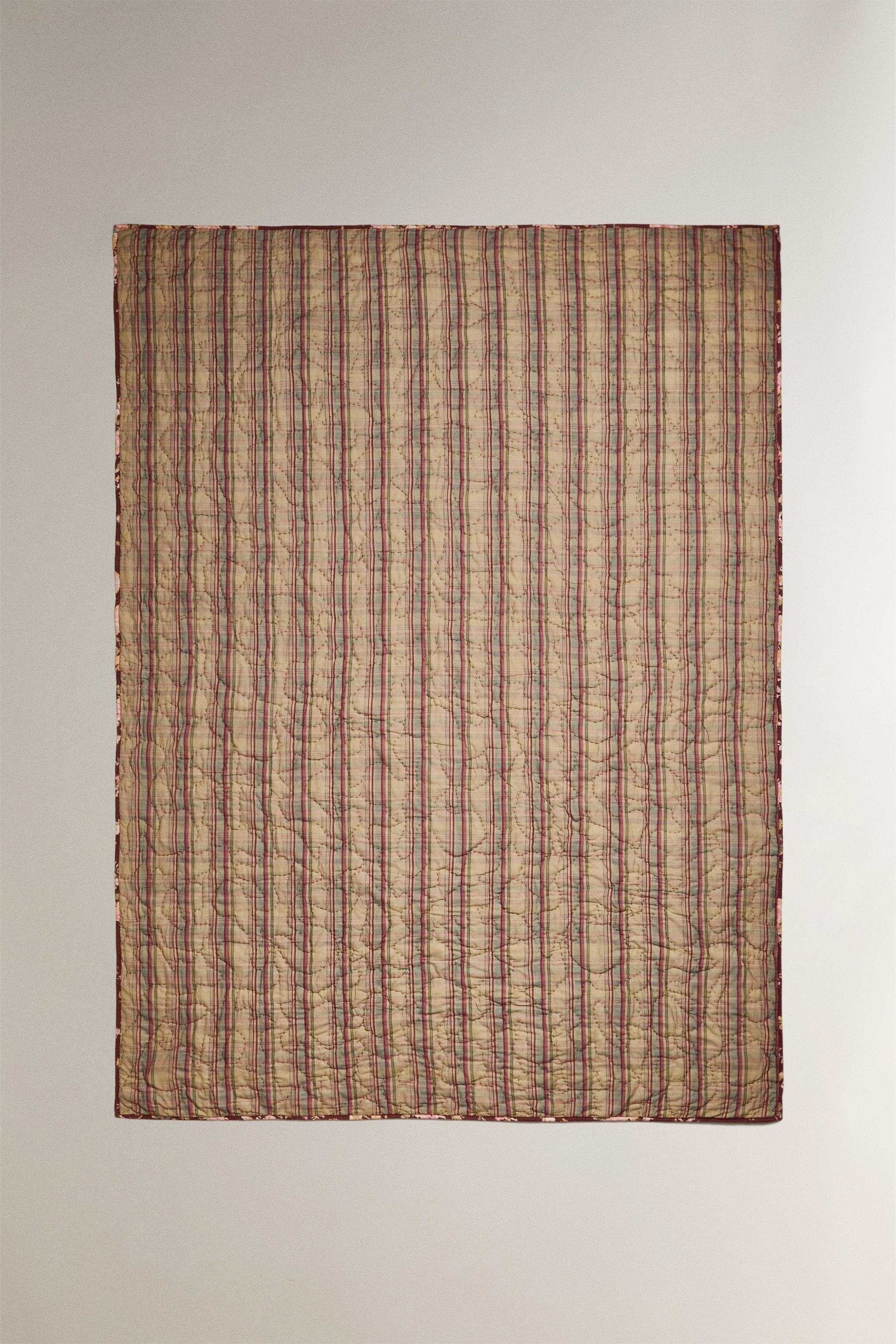 STRIPED COTTON BLANKET