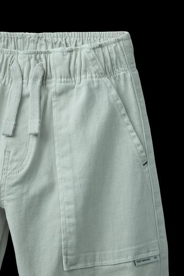 SUPER STRETCH JOGGER TROUSERS - Sea green by Zara