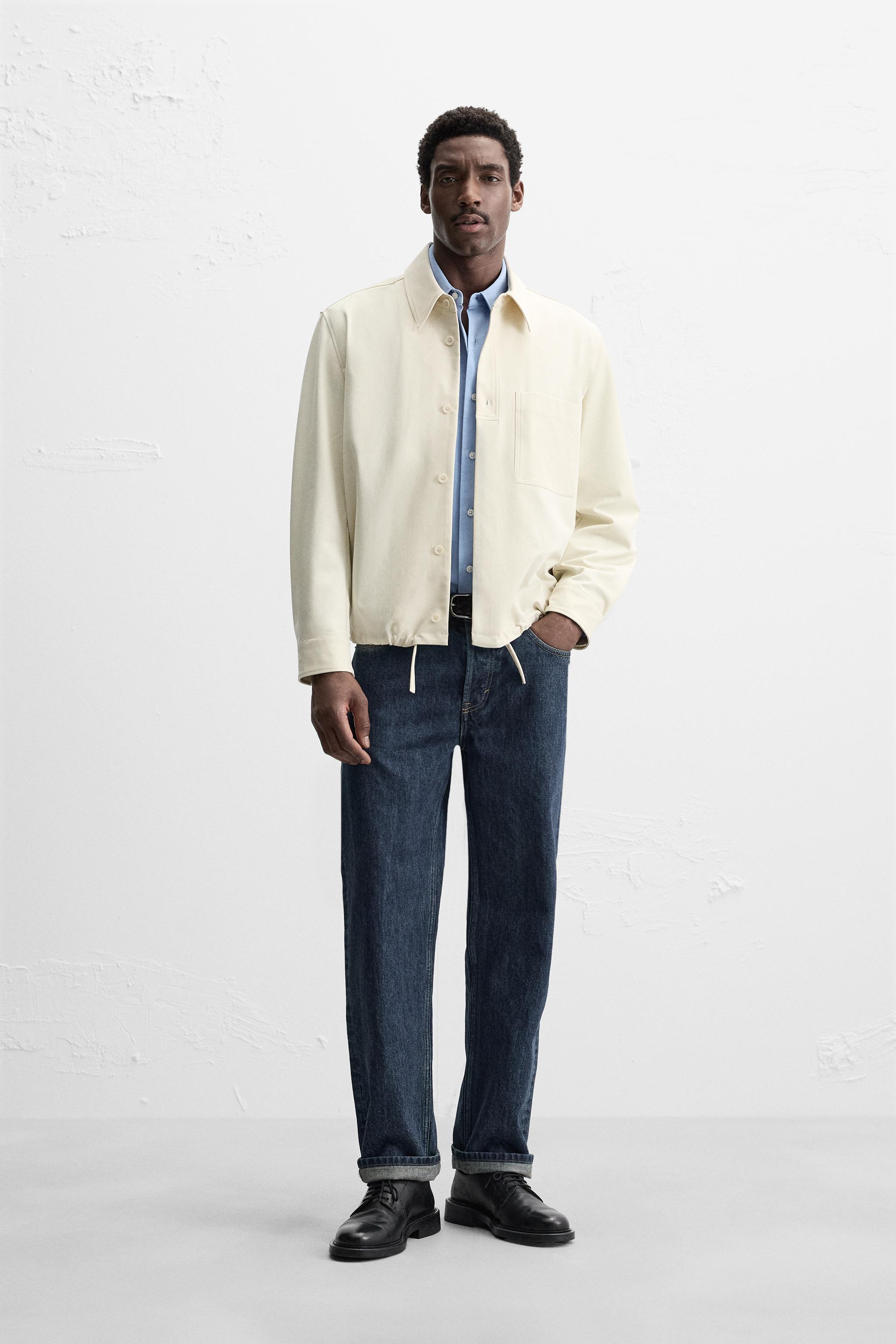 VISCOSE BLEND OVERSHIRT - Ecru | ZARA United States VISCOSE BLEND OVERSHIRT - Ecru | ZARA United States