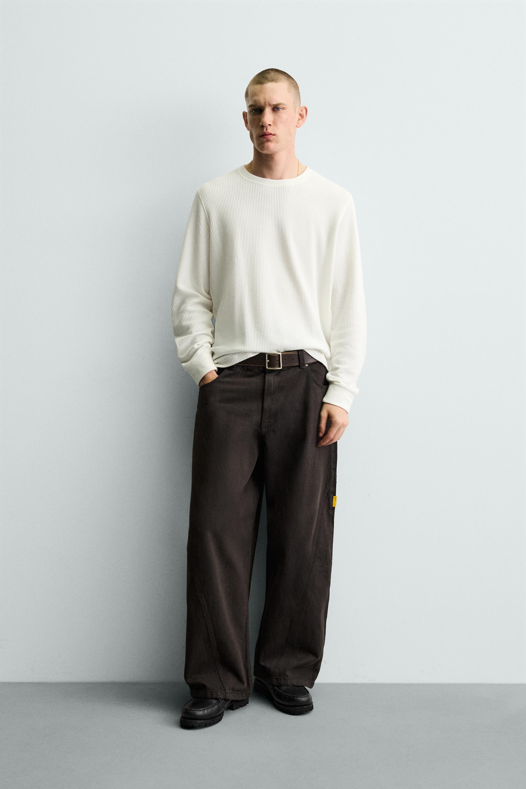 BALLOON FIT PANTS WITH SEAMS