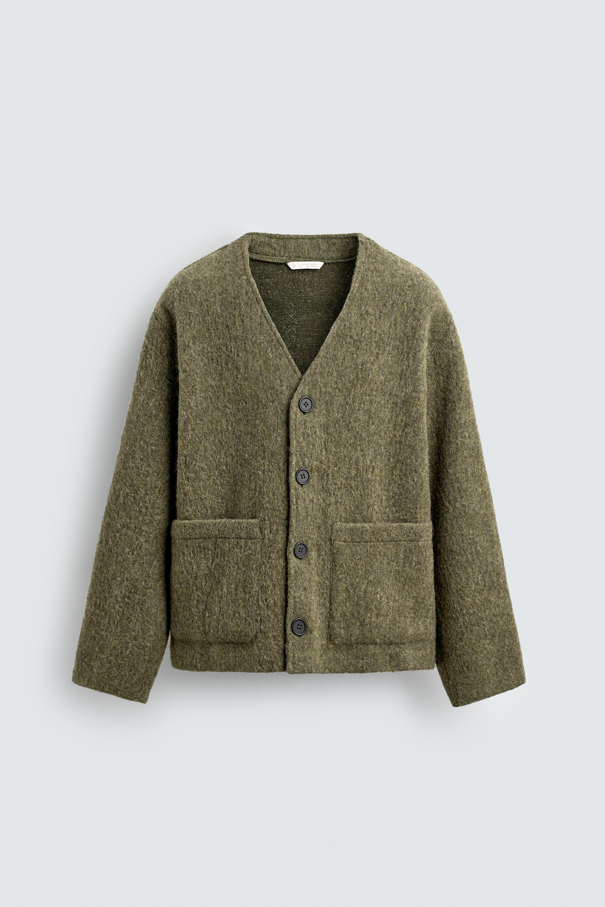 RELAXED FIT TEXTURED CARDIGAN