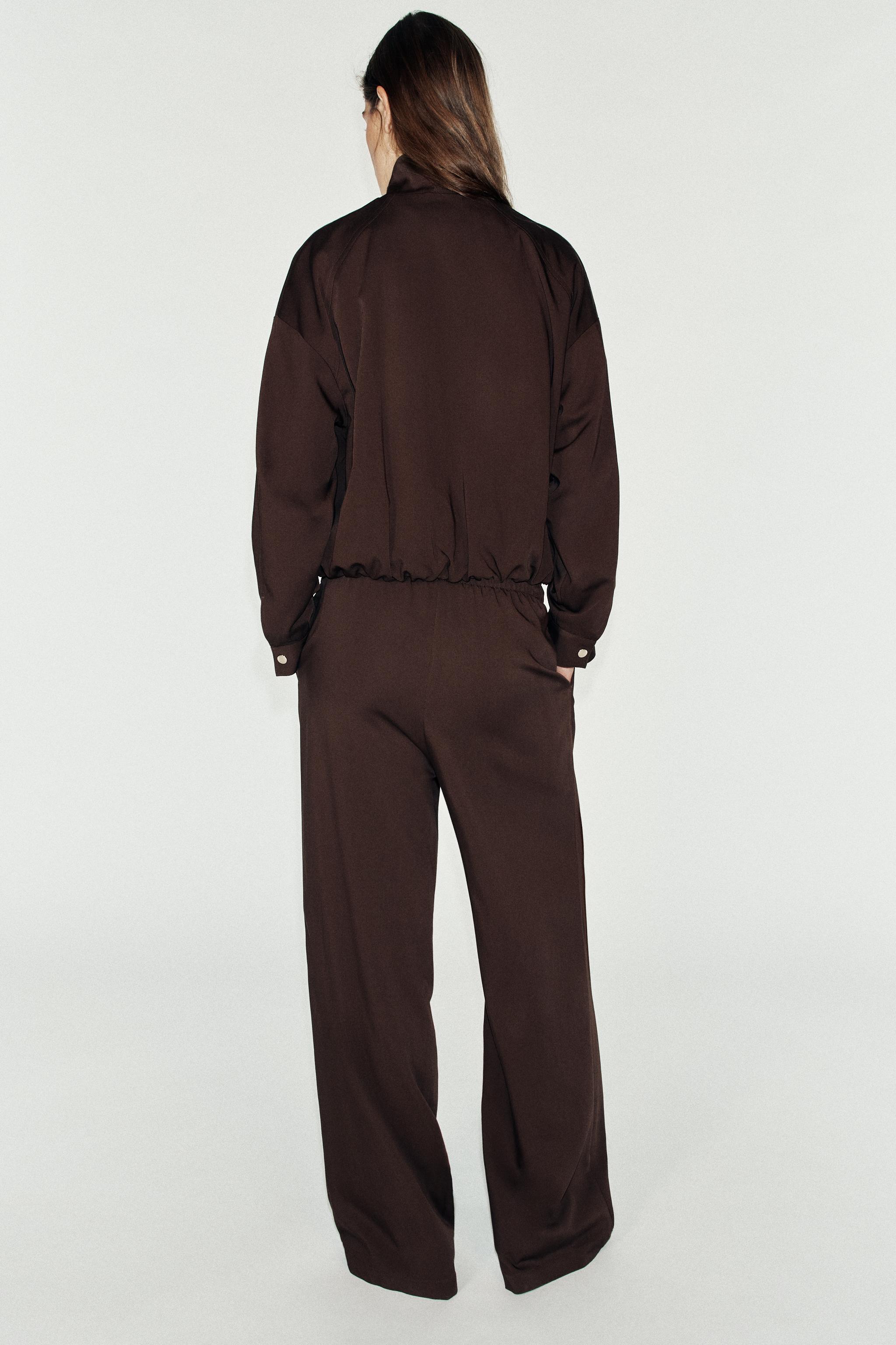 PANTALON LARGE À TAILLE ÉLASTIQUE