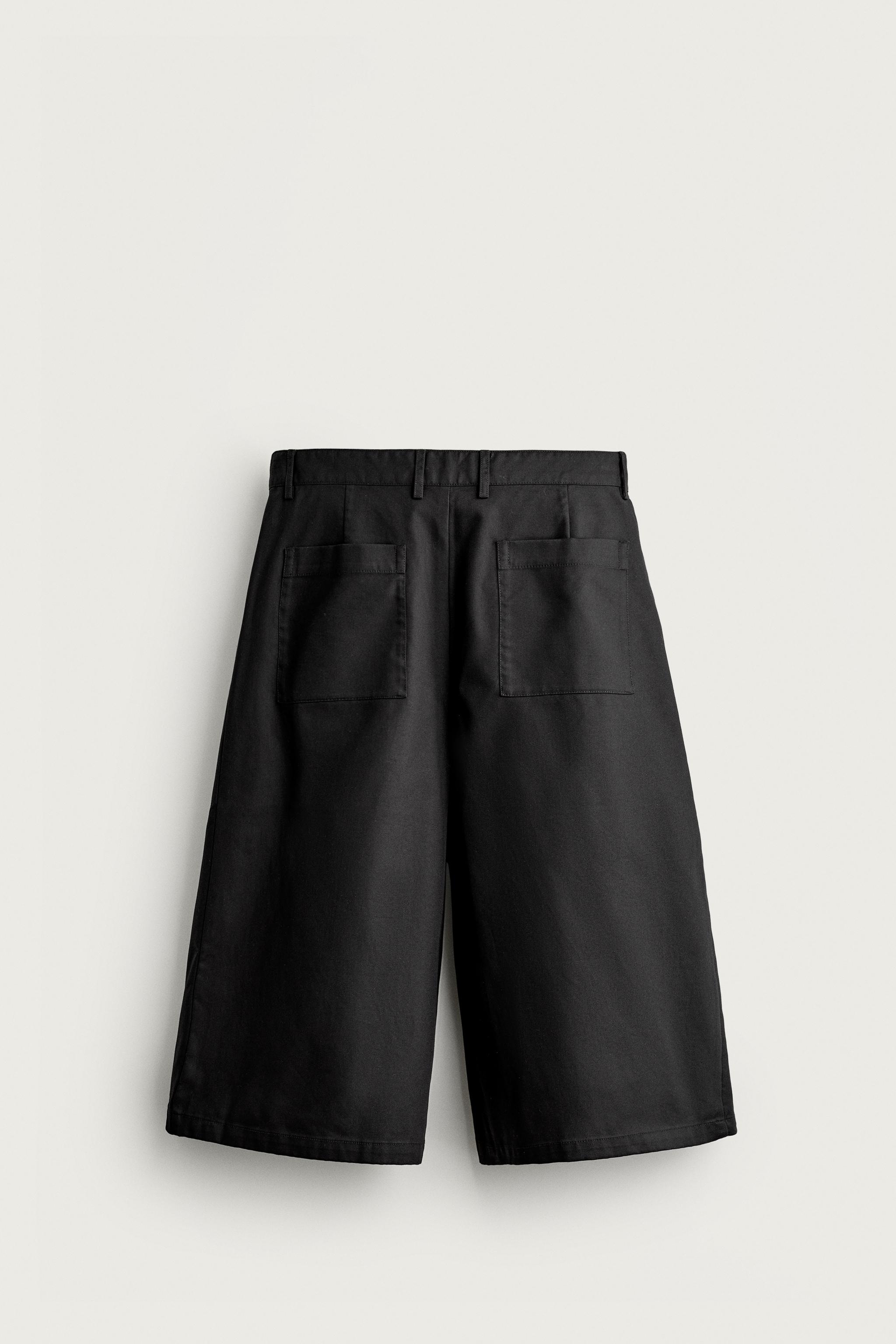 RELAXED FIT CULOTTE PANTS WITH SIDE PLEATS