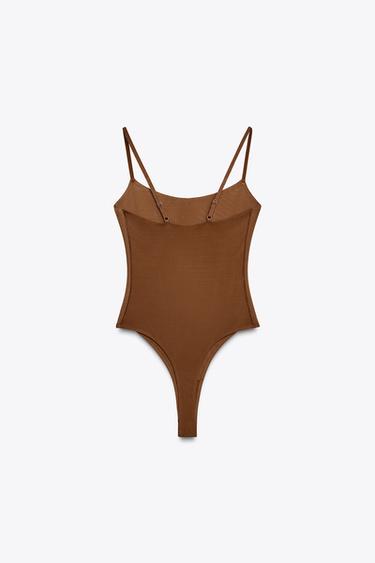 SHAPING BODYSUIT IN A POLYAMIDE BLEND - Toffee by Zara - Image 5